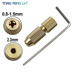 1Set Mini Drill Chucks Adapter 2.3mm Dremel  Drill Chuck Micro Collet Brass For Power Rotary Tool 0.8-1.5mm