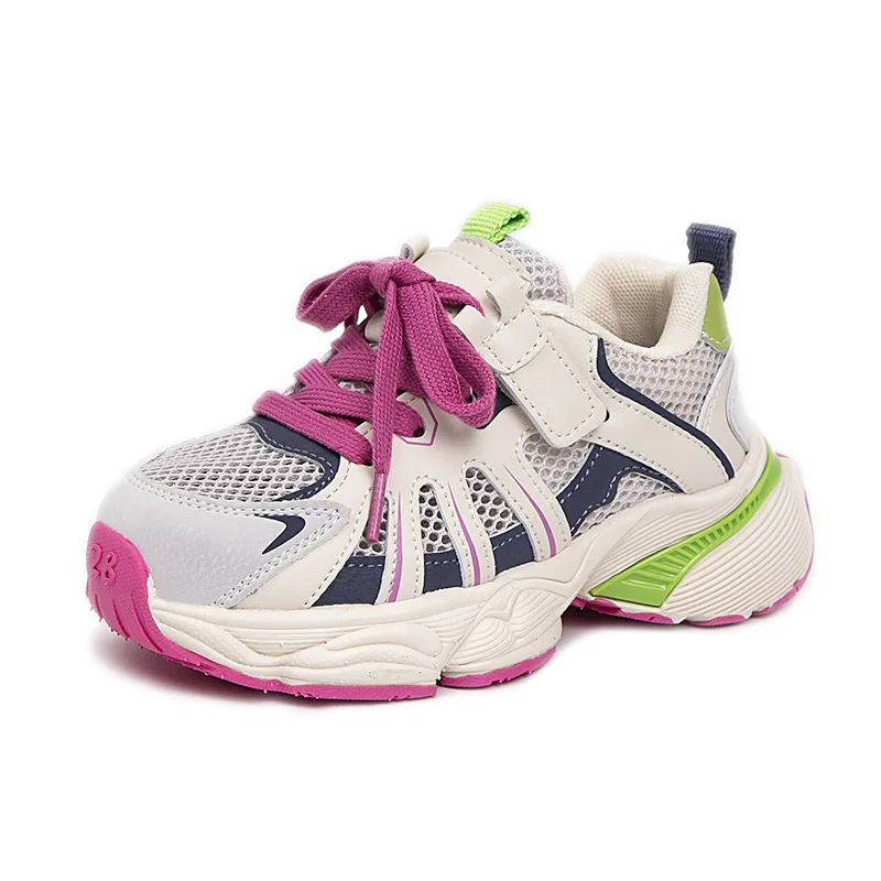 Scarpe sportive per bambini primaverili e autunnali scarpe da ginnastica per bambini Unisex tomaia in Mesh scarpe da basket traspiranti scarpe da