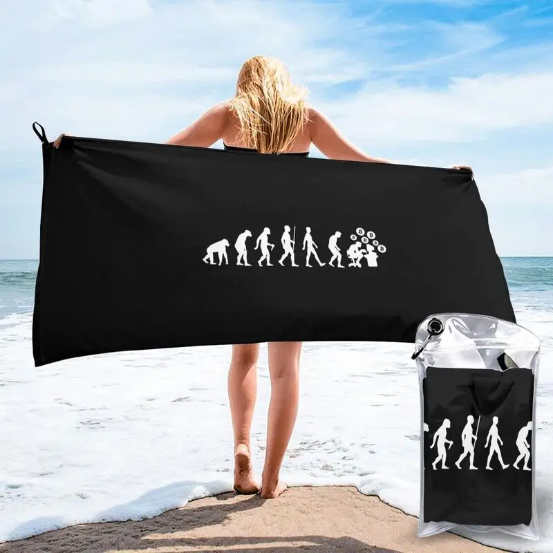 Evolution Bitcoin Millionaire Krypto Crypto Currency Purse Quick dry Towel Wrapped Beach Towel superfine fiber