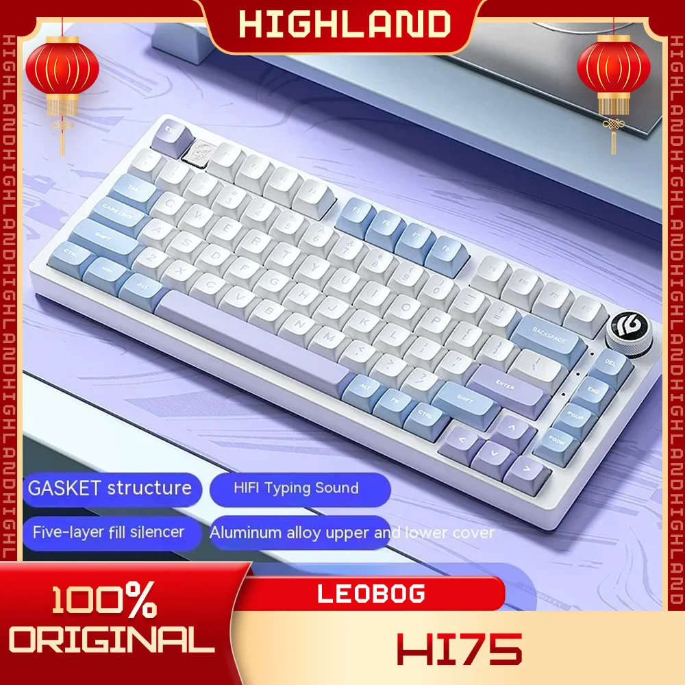 

Leobog Hi75 Mechanical Keyboard Wired Aluminum Alloy Gaming Keyboard 75% Gasket 81keys Rgb Hot-Swap Gaming Keyboards For Mac Win