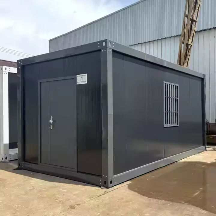 Prefab Assembly Sunny Anthracite Grey House Prefabricated Container Galvanized Steel Outdoor Assembly House Easy Handy Room