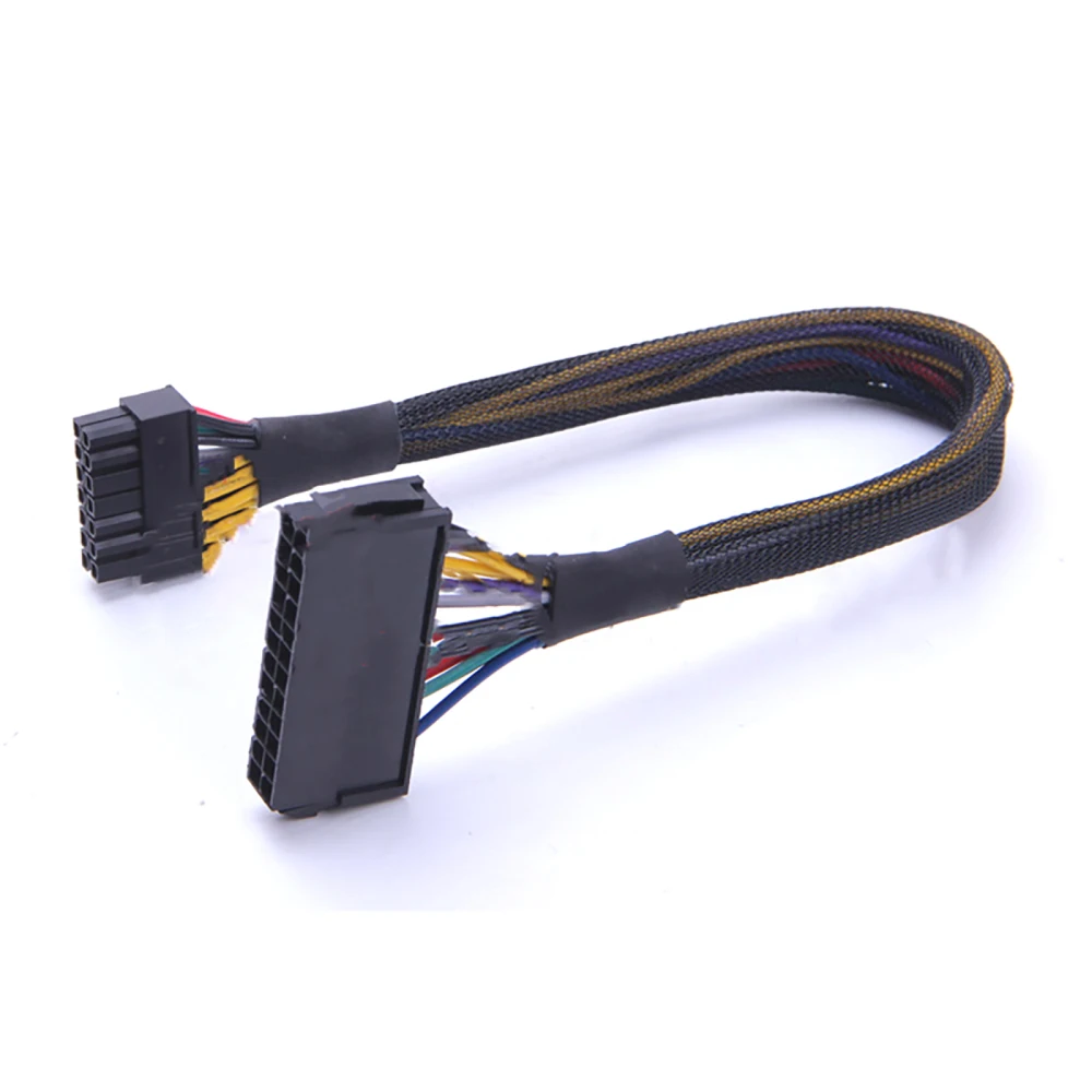 كابل محول الطاقة القياسي 18AWG للوحة الرئيسية IBMQ77 B75 14Pin إلى 24Pin ATX أسلاك الطاقة 50 سم