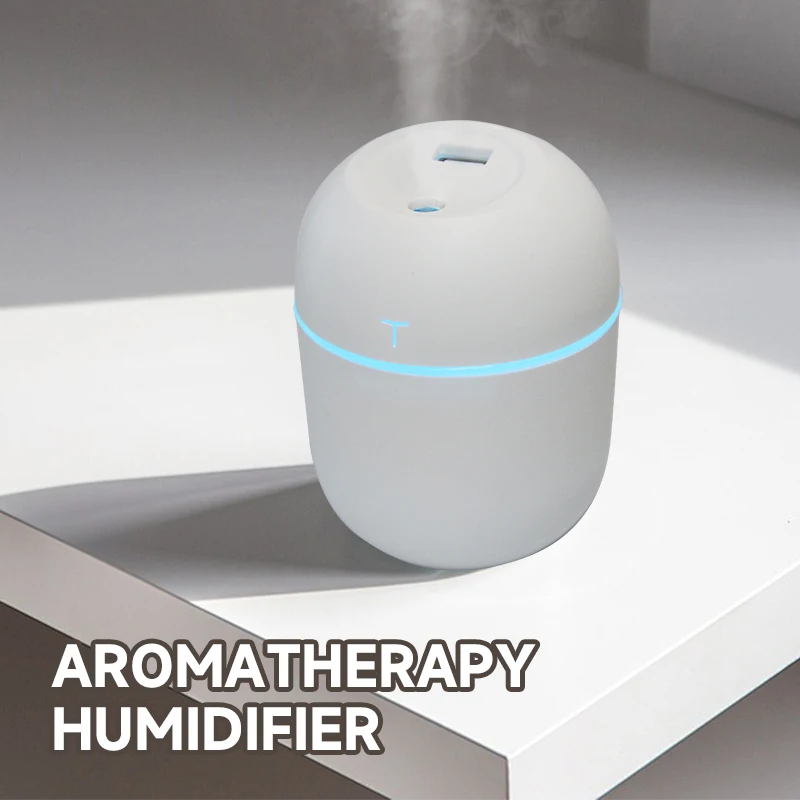 Dyfuzor zapachowy USB 220ml Mini dyfuzor olejków eterycznych przenośny wyciszenie ultradźwiękowy nawilżacz powietrza nawilżacz samochodowy z diodami LED — zdjęcie 7