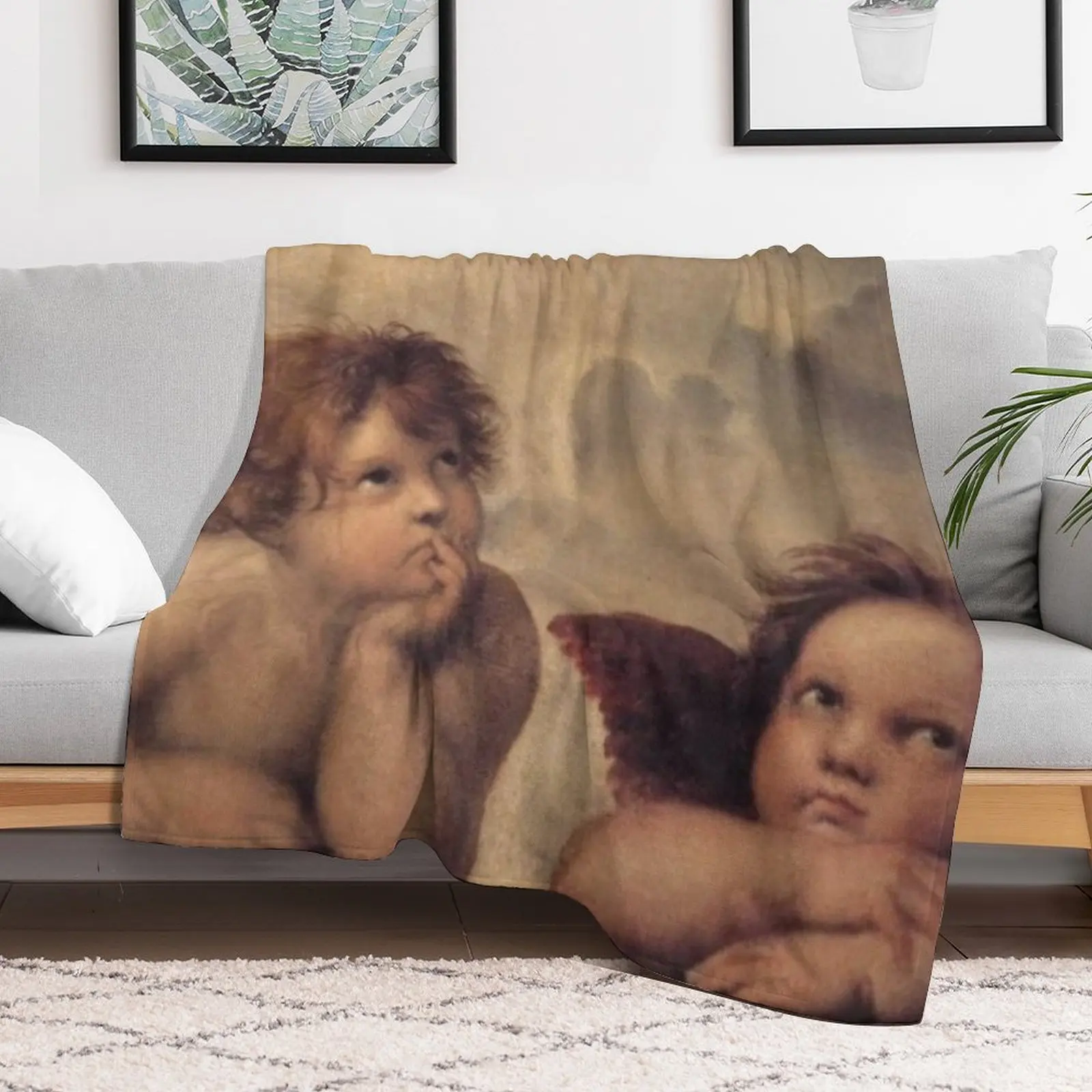 New THE SISTINE MADONNA (detail) - RAPHAEL Throw Blanket halloween Multi-Purpose Luxury Throw Blankets