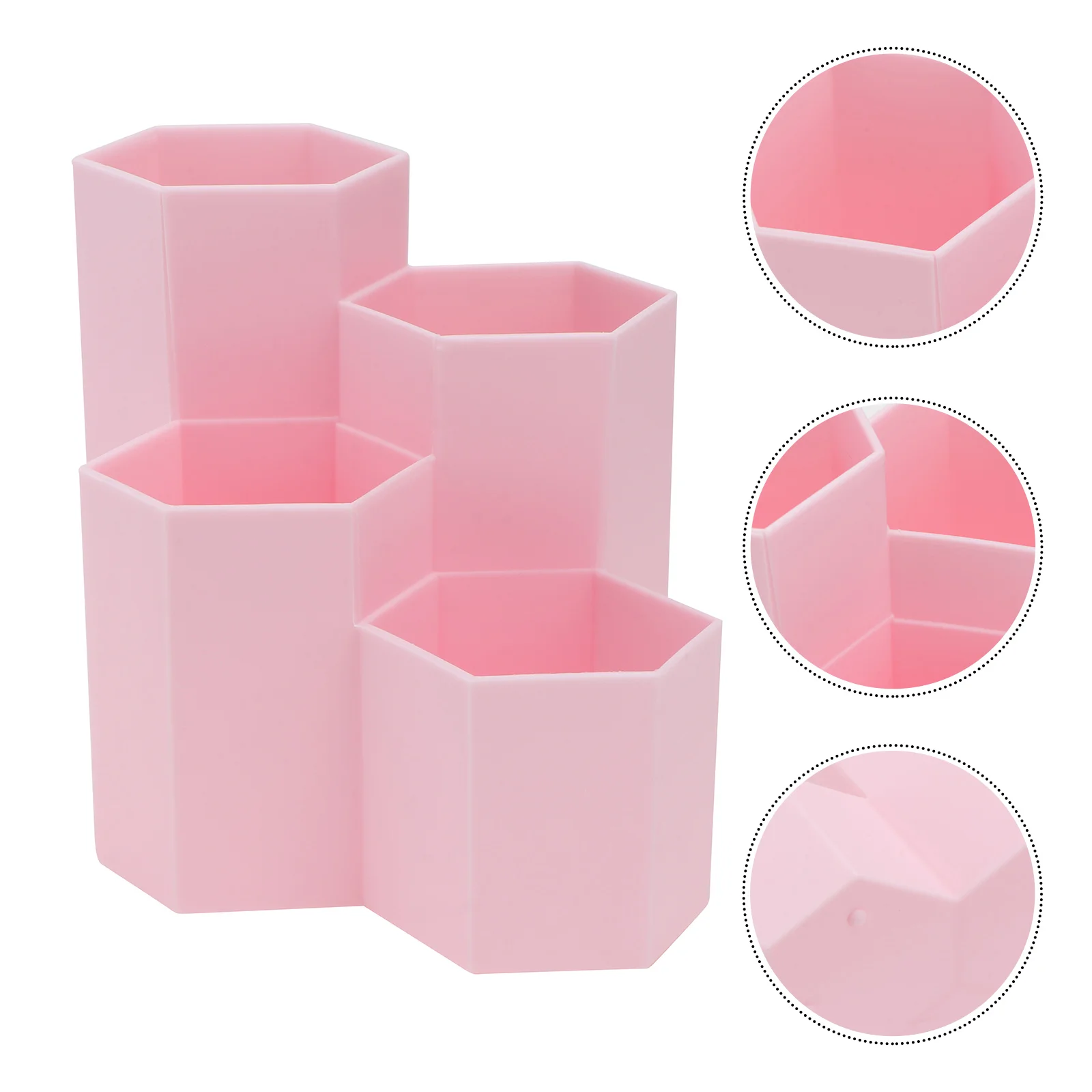 

Desk Hexagonal Pen Holder Child Holders Marker Plastic Pp Pastel Stationery Desktop Storage Bucket