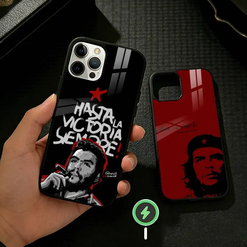 

Che Guevara Cigarett Phone Case For iPhone 17 16 15 14 13 12 Pro Max Plus for Mirror Wireless Magnetic Cover