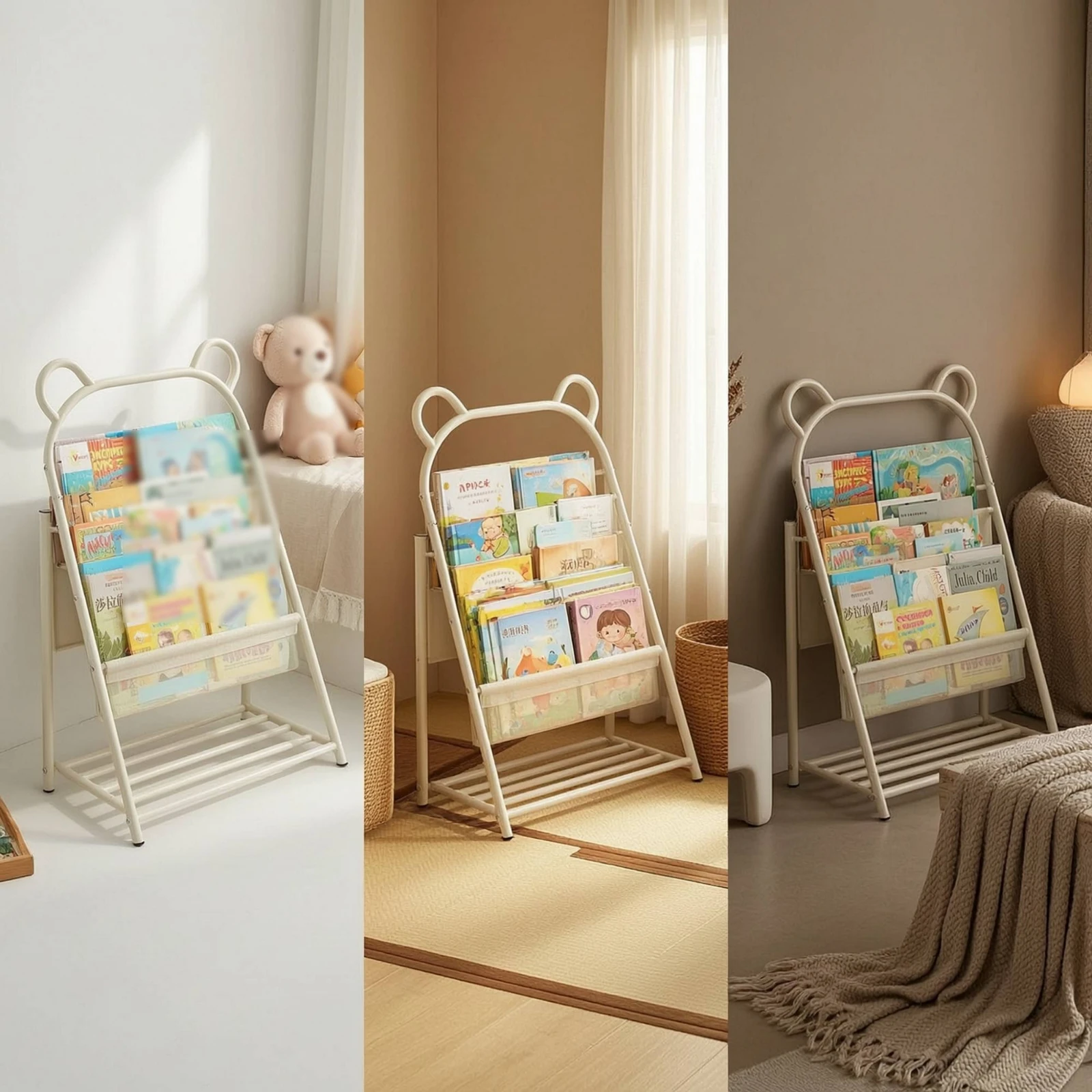 Bookshelf 5 Tier - Floor-Standing Kids Book Shelf Front-Facing Children's
