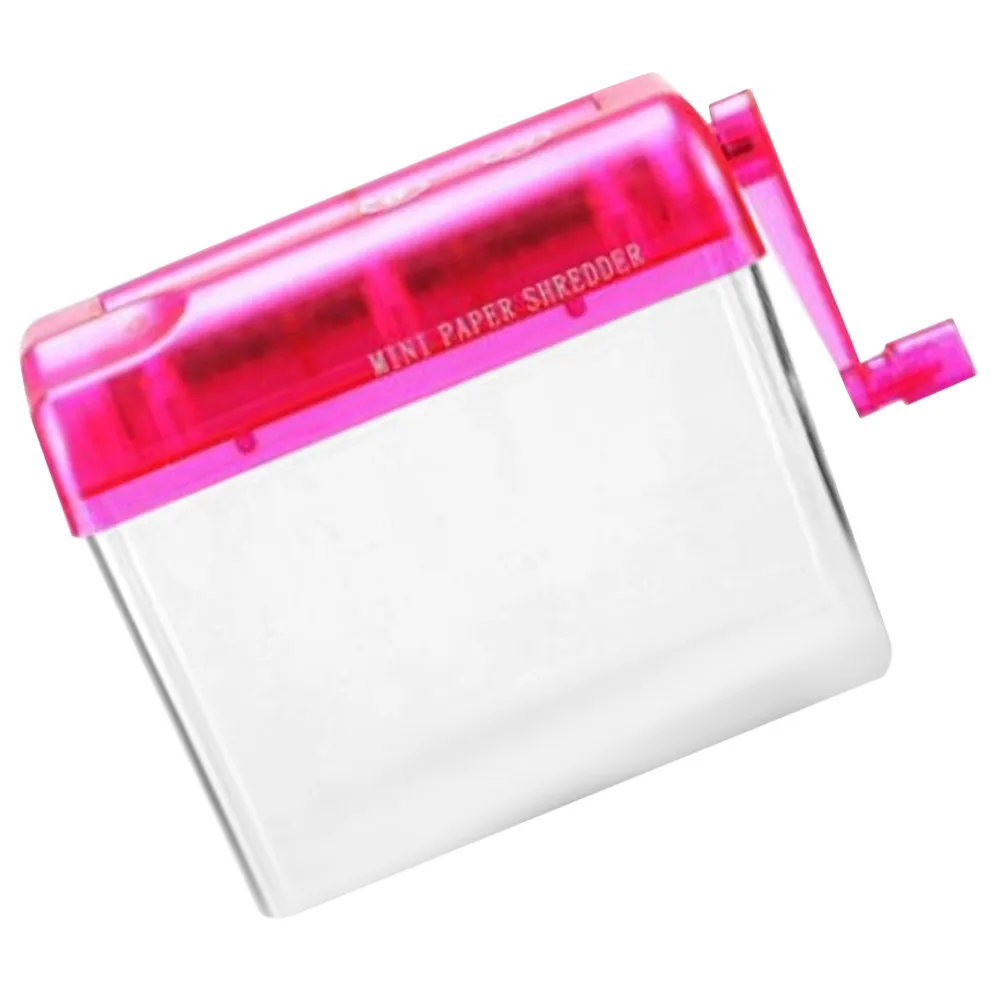 Plastic Metal Hand Crank Paper Shredder Manual Small Desktop Operated Office School Home Use Wear Resistant Dust