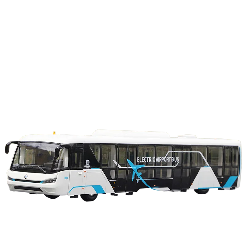 Collectible 1:42 Hengtian Lingrui Electric Airport Shuttle Bus, Realistic Airport Coach Replica for Gift