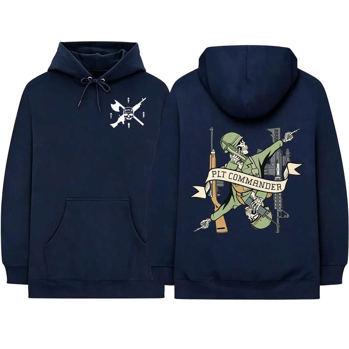 Forward Observations Group Platoon Commander Death Card Hoodies Men's Women Clothing Gothic Long Sleeve Pullovers Sweatshirts