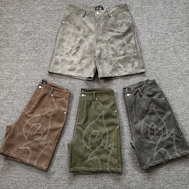 

Новые клубные шорты Thug, высококачественные замшевые короткие брюки с прямыми штанинами, мужские уличные свободные универсальные пятые брюки THUG CLUB