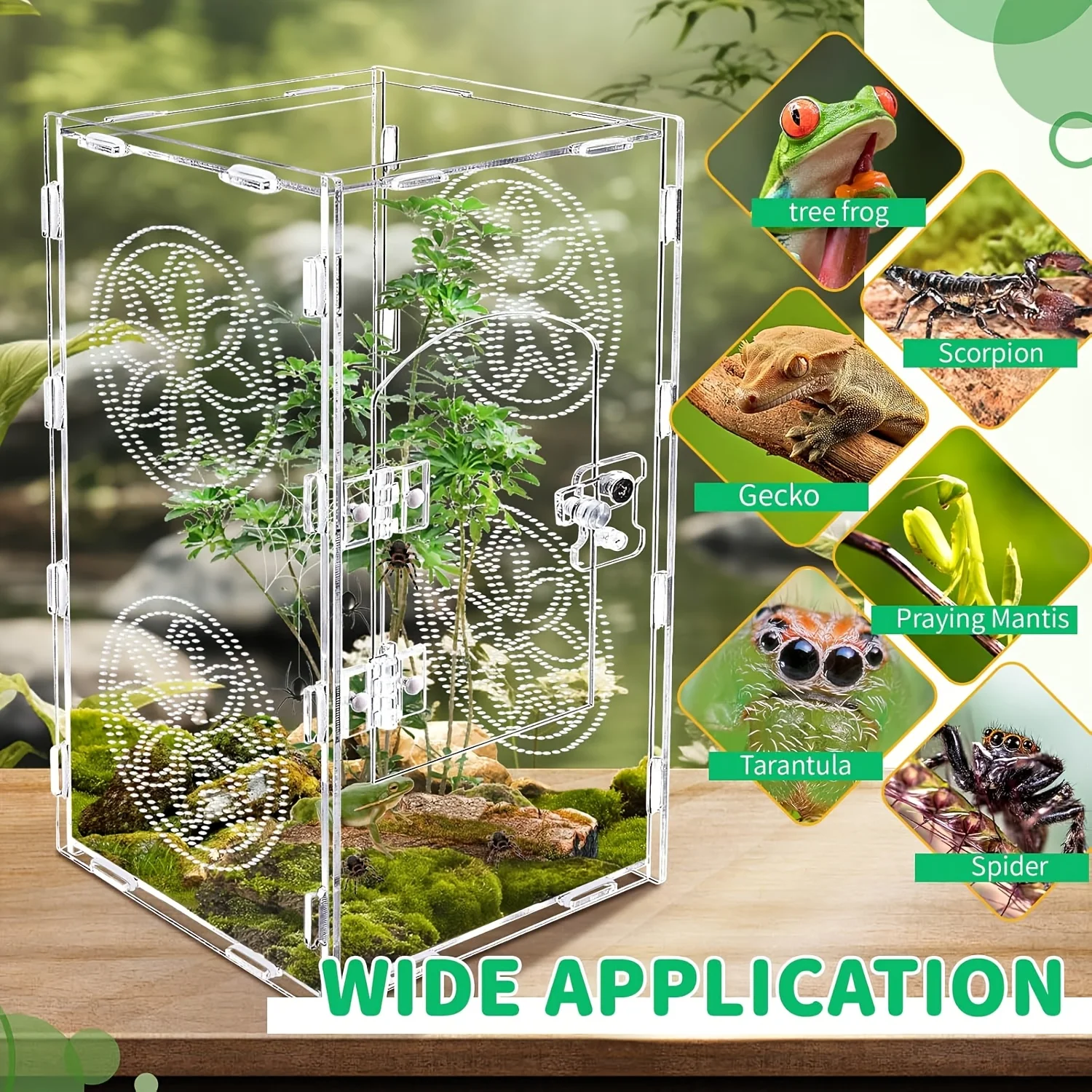1 Piece, Does Not Include Decorations, Acrylic Pet Box, Spider Lizard Animal Box, Large Transparent Ecological Tank, Transparent Acrylic Breeding Box