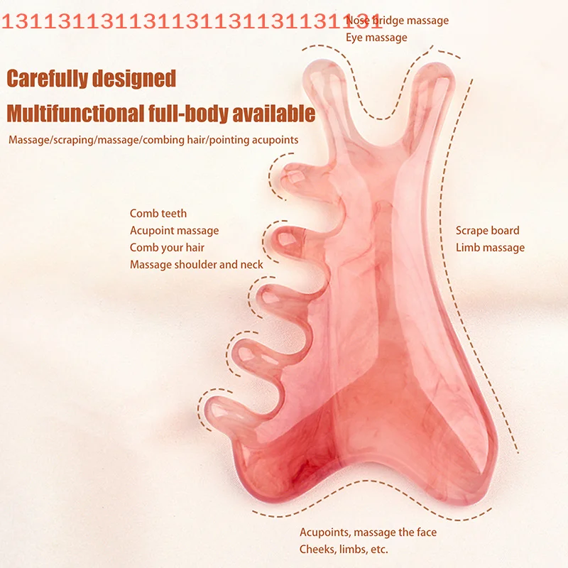 مشط شعر ناعم مضاد للكهرباء الساكنة، ميريديان للجسم، قطعة واحدة من مشط تدليك الجسم من راتينج الدلفين الكبير، مشط بخمسة أسنان واسعة #1