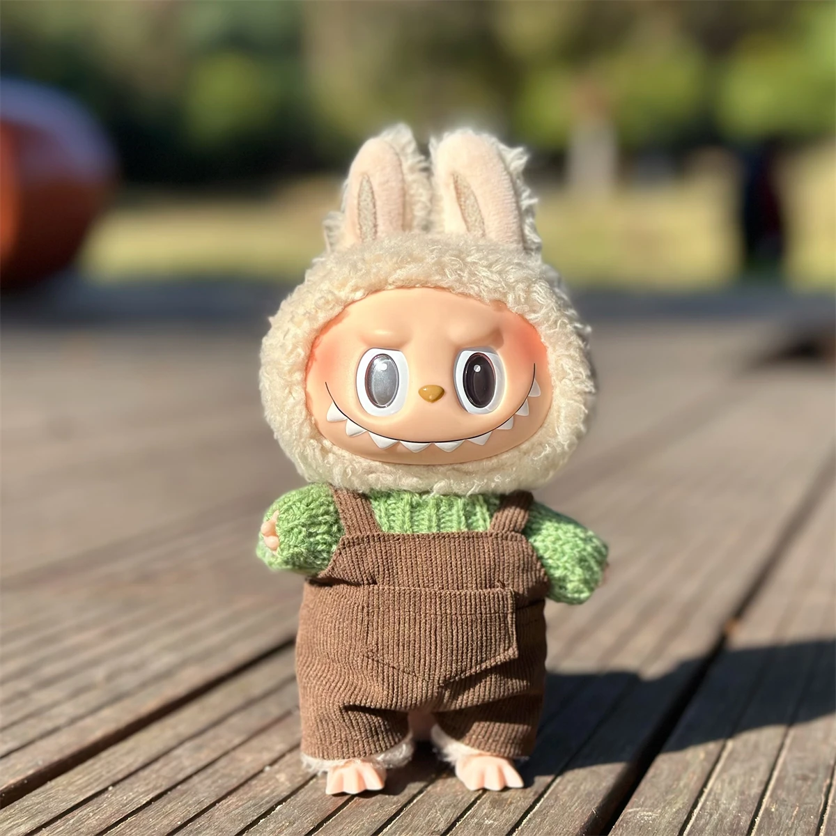 For 15-17cm Labubu Clothes Pocket overalls Collection Labubu Outfit Accessories Vinyl doll replacement Clothes