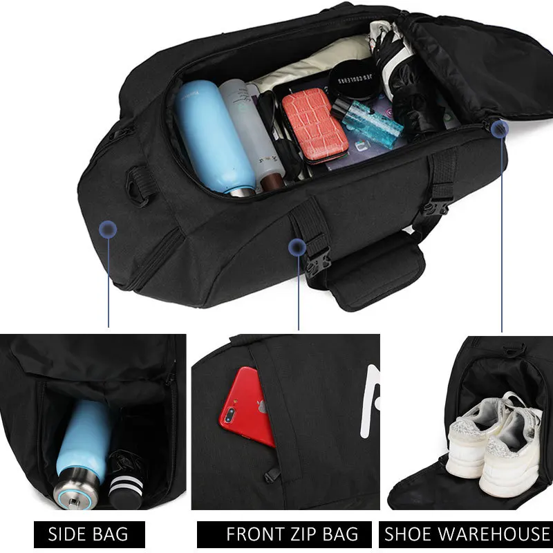 Outdoor Men Travel Sports Bags For Fitness Crossbody Shoulder Bag Multifunction Suitcase Casual Backpack Yoga Fitness Gym Bag