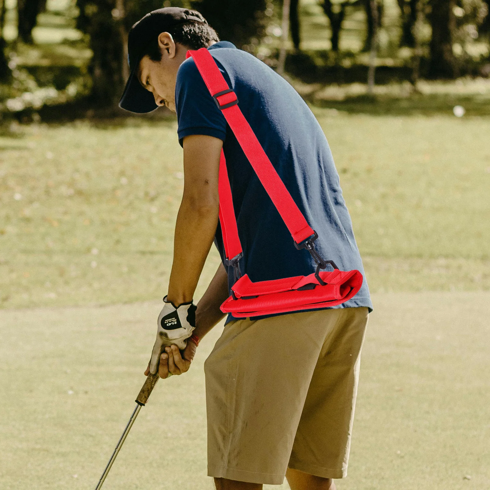 

Portable Golf Clubs Carrier Bag Waterproof Large Capacity Adjustable Strap Crossbody Golf Travel Case for Driving Range Practice