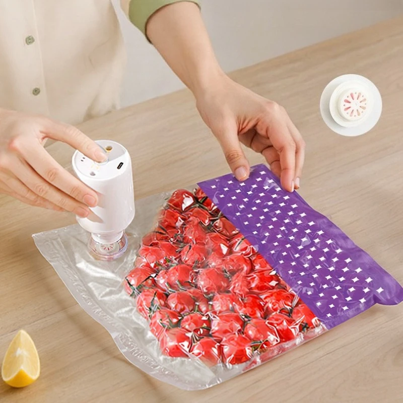 60pcs Reusable Multiuse Vacuum Compression Bags Food Grade Thickened Transparent Fresh Sealing Bags for Home Odor Resistant