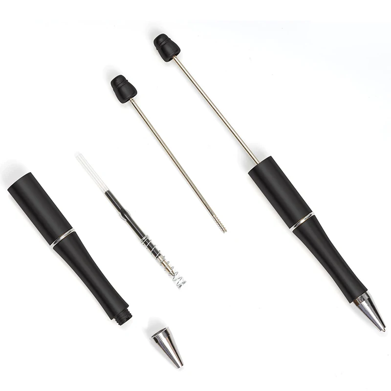 قلم حبر جاف بلاستيكي قابل للخرزة ، قلم خرزة ، حبر أسود ، أقلام مطرزة لصنع بنفسك ، أطفال ، طلاب ، مكاتب ، مستلزمات مدرسية ، هدايا ، 10-