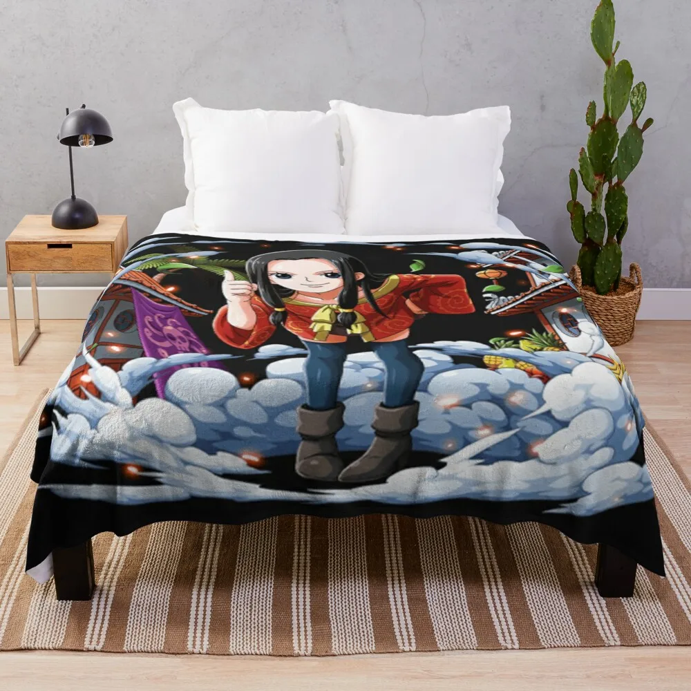 

Boa Hancock Throw Blanket Bed Fashionable bed plaid Hair Blankets