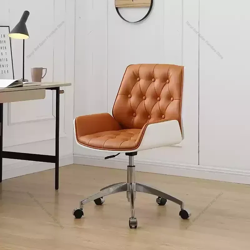 

Simple Designer Leather Office Chair Game Computer Bedroom Desk - Comfortable, Sedentary, for Student Study, Office Furniture