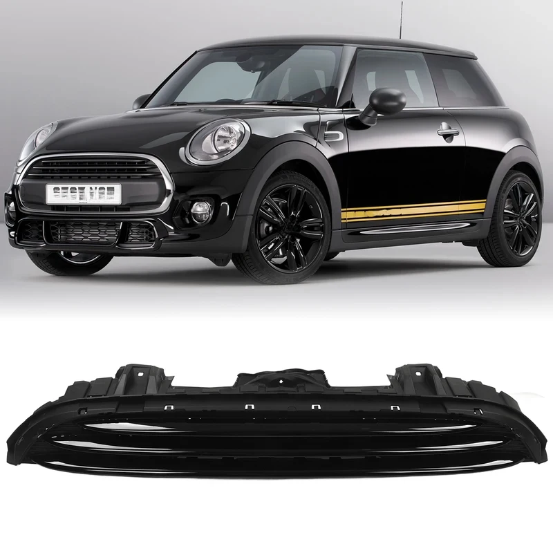 Gloss Black Front Bumper Upper Grille Grill 51137300586 F55 F56 F57  One Base 2014‑2021 51137300586