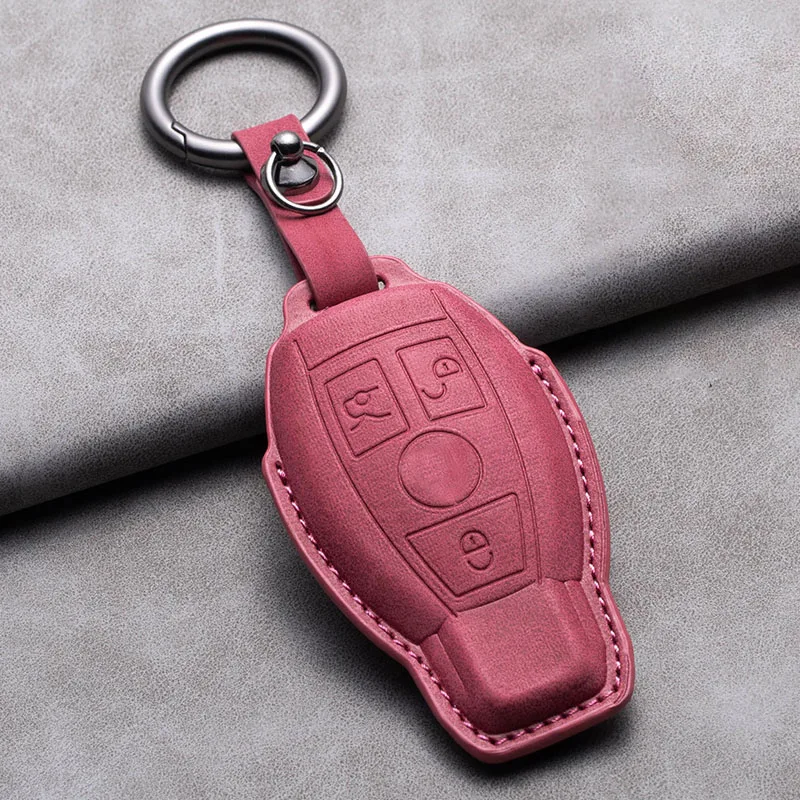

Leather Car Remote Key Case Cover Protection Shell Keychain For Audi A3 A4 B9 A6 A7 4K A8 E-tron Q5 Q8 C8 D5 SQ8 Car Key Bag