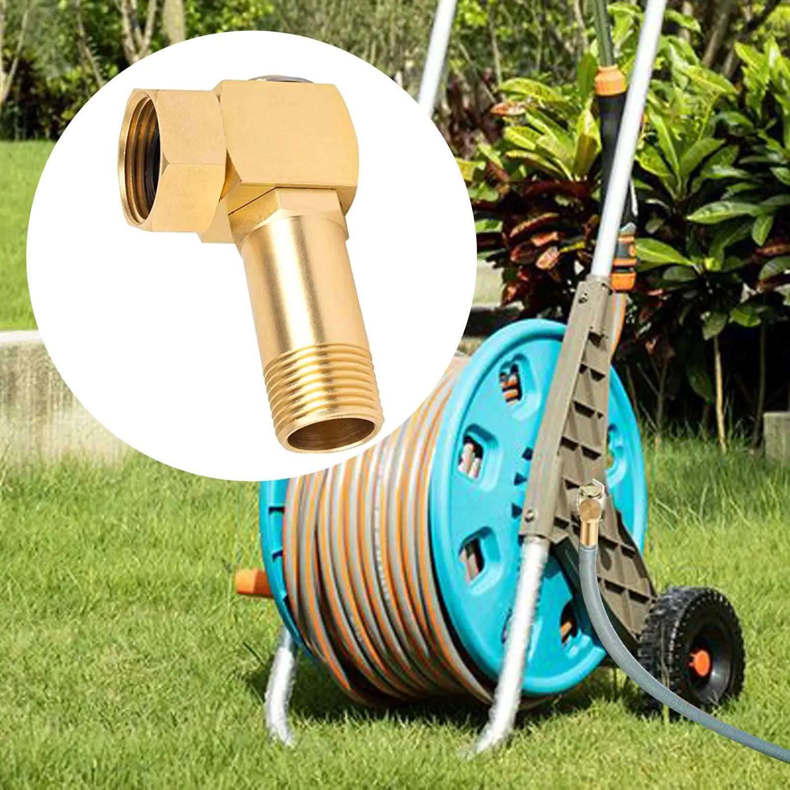 Garden Hose Adapter Part Sturdy Portable Hardware Gardening Tool Swivel Hose Reel Fitting for Park Home Backyard Yard Picnic