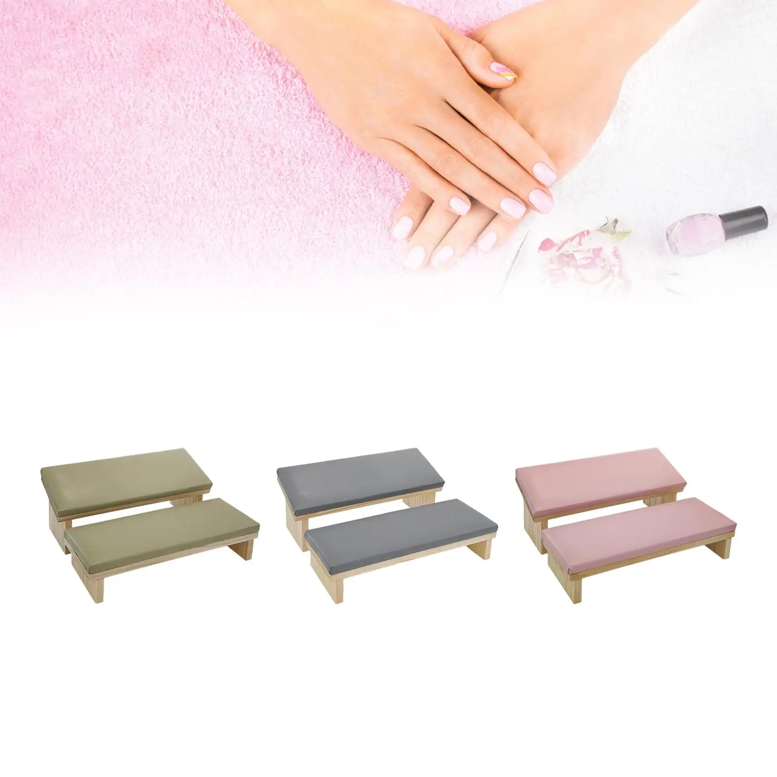 مجموعة وسادة مسند ذراع أظافر ، مسند قدم لصالون السبا ، 2 *