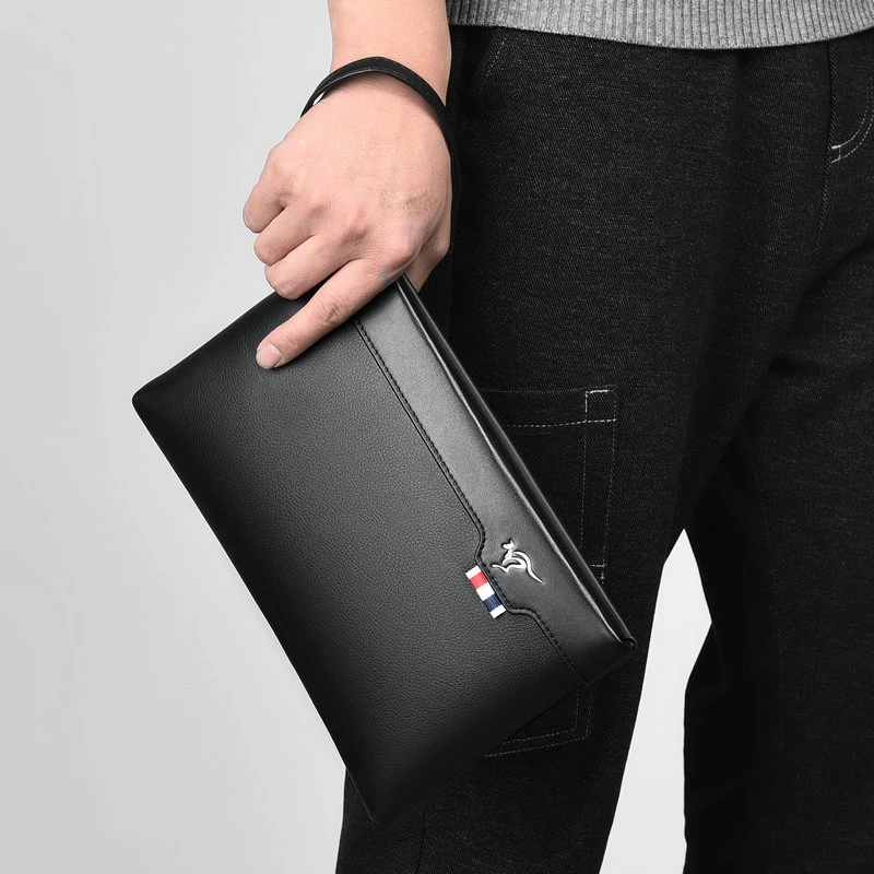 Luxury Brand Bag Fashion Waterproof  clutch Soft PU Leather Men\'s Purse Business Envelope Bag Bolso Hombre Clutch Sacoche Homme