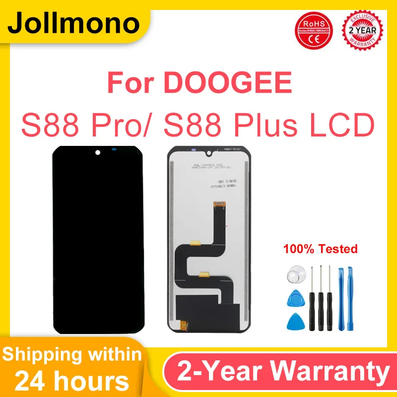 New Original Touch Screen LCD Display LCD Screen Fo DOOGEE S88 Plus DOOGEE S88 Pro Replacement Parts + Disassemble Tools
