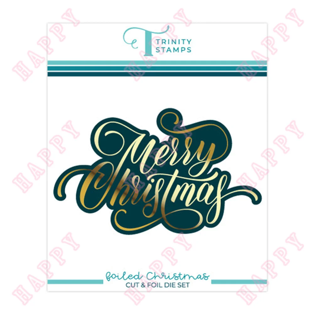 

Christmas Sentiment Metal Cutting Hot Foil Foiled Decoration DIY Scrapbooking Diary Album Paper Template Card Embossing Handmade