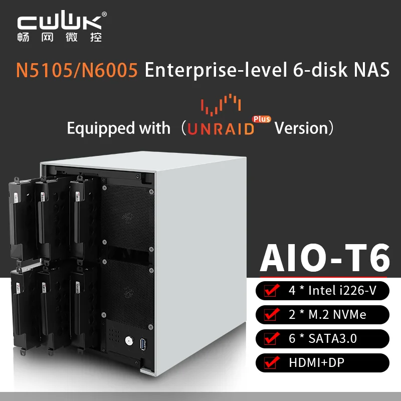 N5105/N6005 NAS/6 SATA/touristes M.2/ITX/i226-V carte réseau