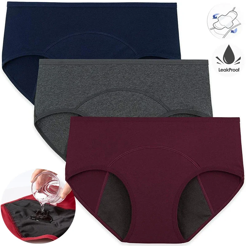 Leak Proof Menstrual Panties Women Cotton Menstruals Underwear Plus Size Period Underpants Briefs Lingerie for Physiological