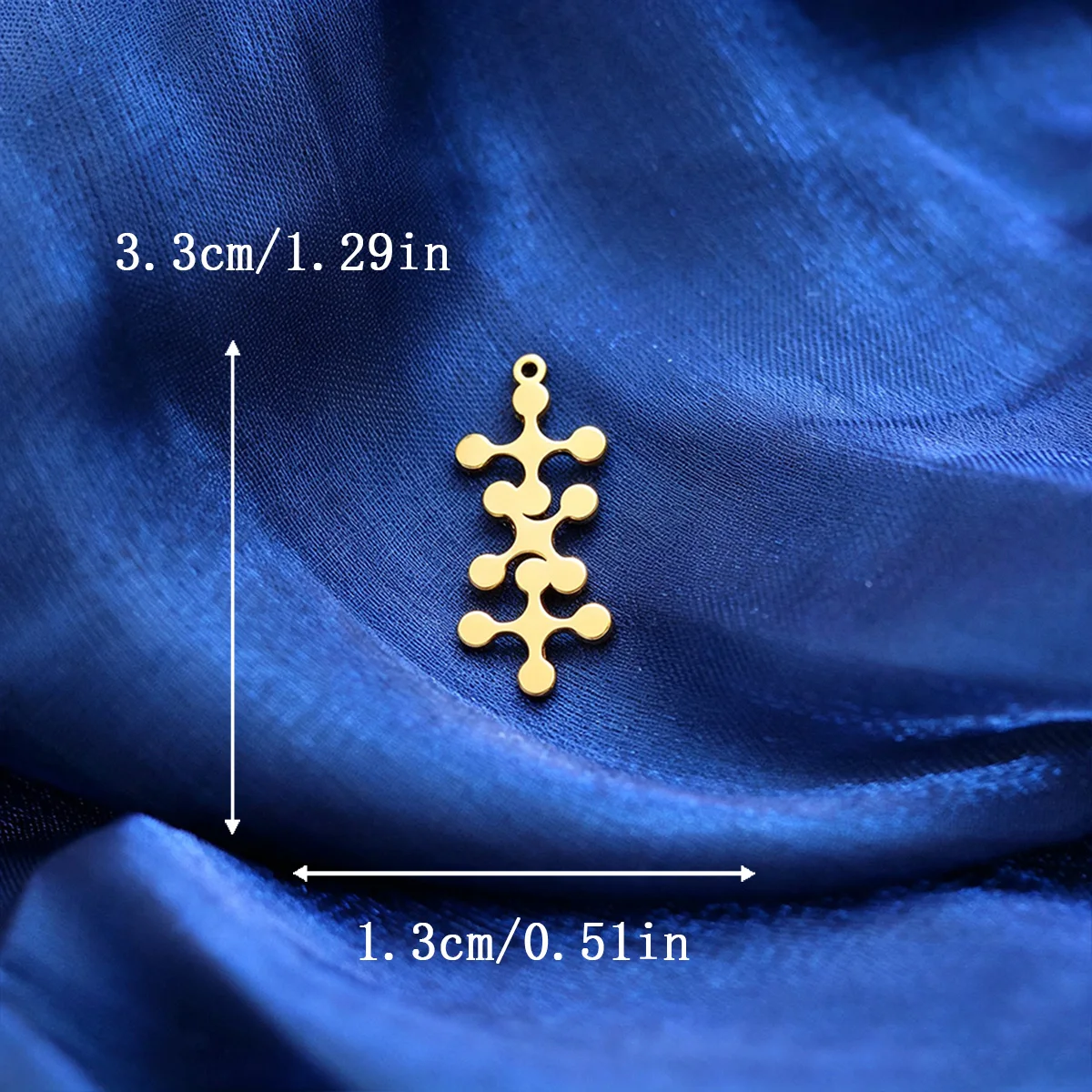 3pcs Stainless Steel Science Molecule Structure Pendant Cross Charms For Jewelry Making DIY Necklace Earring Handmade Craft