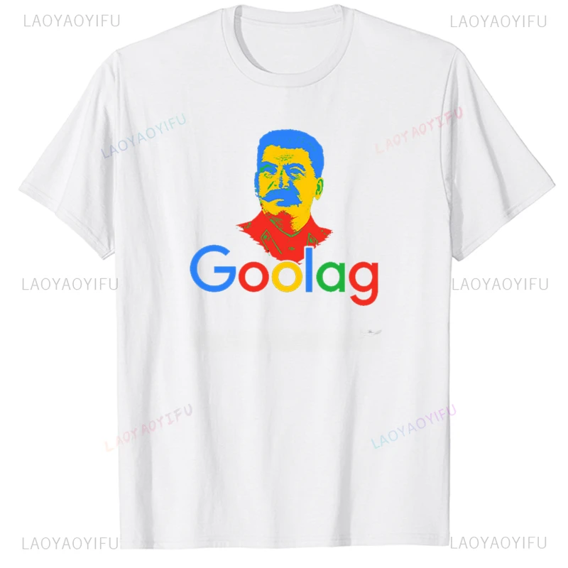 Vintage Goolag USSR Stalin Artsy Man T-shirt Graphic T Shirts Short Sleeve T-shirts Woman T Shirt Summer Men\'s Clothing