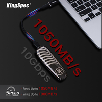 KingSpec Portable SSD Externo 1tb 2TB 512GB 4TB M.2 PCIe HD 1050mbps Type C External Hard Drive USB 3.1 Drive for Laptop Desktop