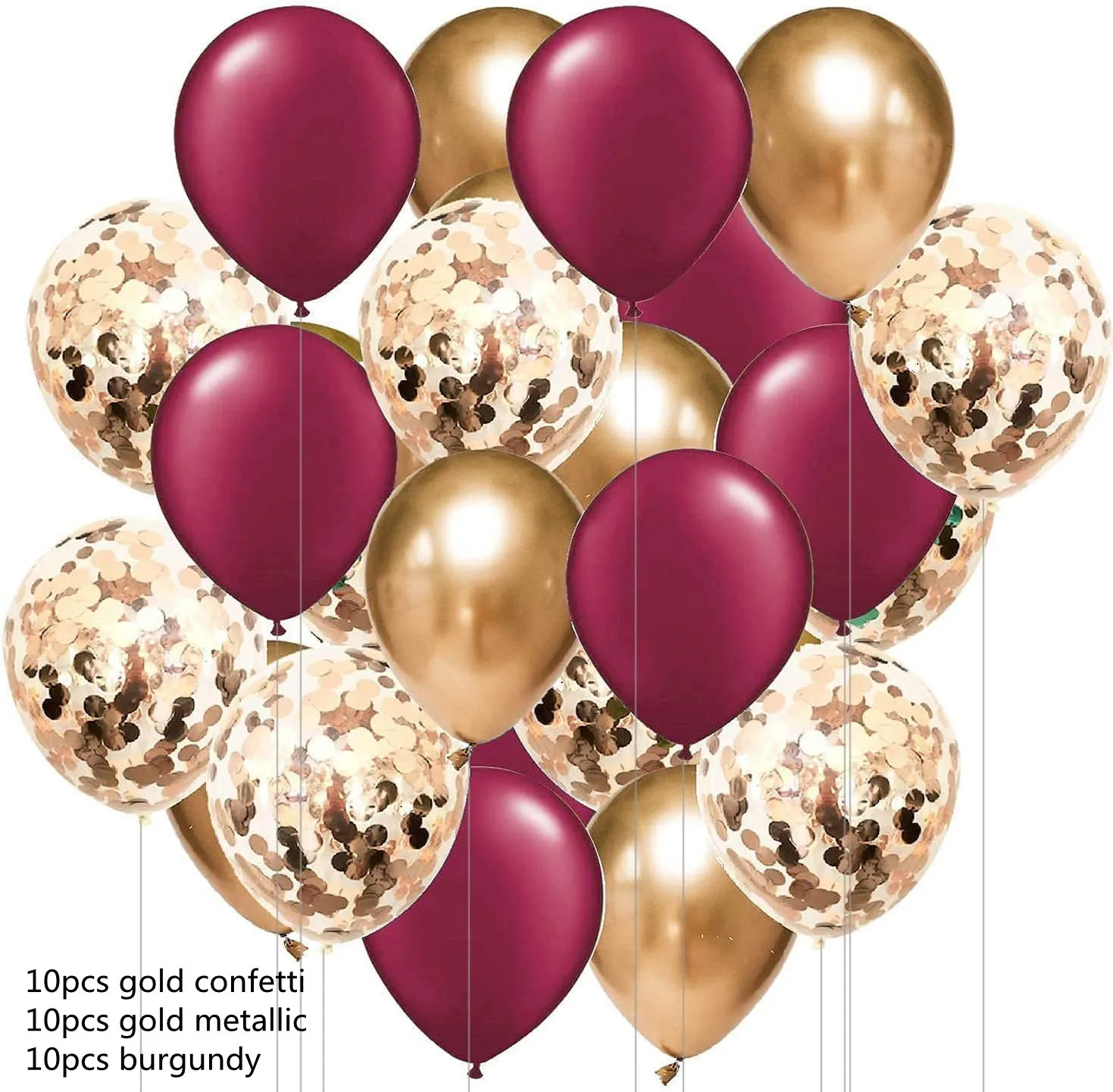 Metal Gold rose gold agate latex balloon combination wedding birthday party decoration