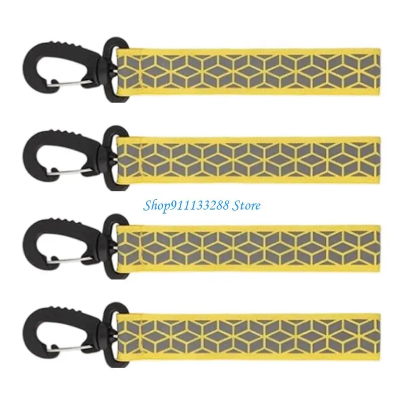 Sangle sécurité réfléchissante légère, pendentif avec boucles à dégagement rapide pour sacs à accessoires sport 4