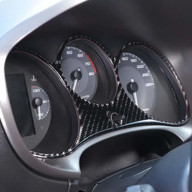 For SEAT Leon Mk2 1P 2008-2012 Soft Carbon Fiber Car Instrument Dashboard Speedometer Trim Panel Sticker Car Accessories L/RHD