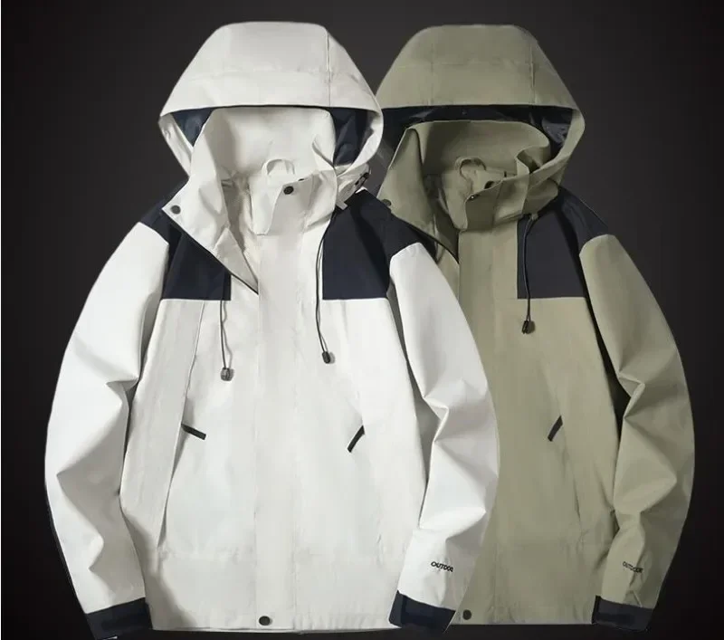 

Outdoor Windproof Waterproof Jacket Hooded Coat Spring Autumn Casual Loose Outerwear Women Breathable Men New Sports Windbreaker