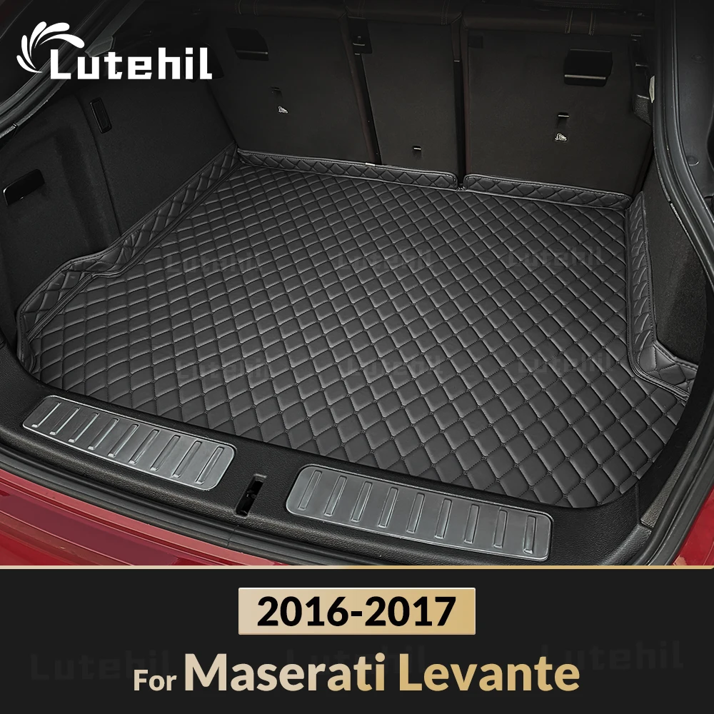 

Lutehil Car trunk mat for Maserati Levante 2016 2017 Cargo Liner Carpet Interior Parts Accessories Cover