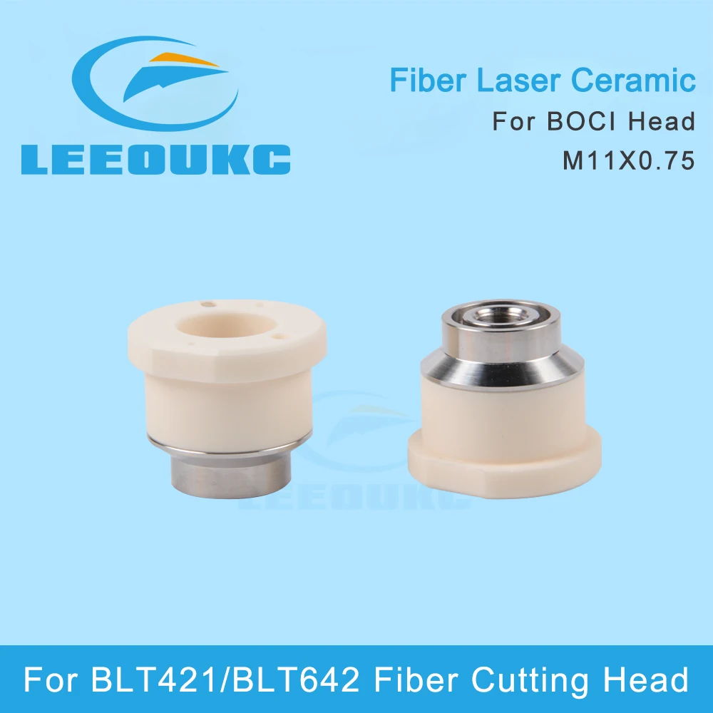 LEEOUKC  For BOCI Laser Ceramic Body Dia.41mm M11 Nozzle Holder Ring for High Power Fiber Cutting Head BLT420 BLT641