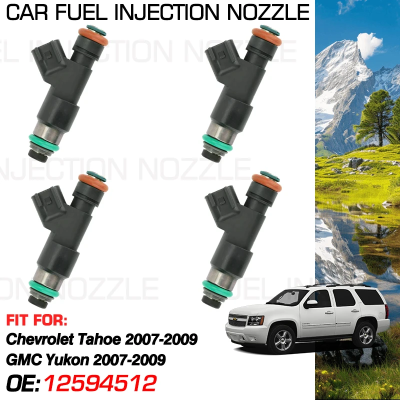 

for Chevrolet Tahoe GMC Yukon 2007-2009 2008 Accessories Car Fuel Injectors Nozzle Injection 12594512 FJ977 0280158050 217-2436