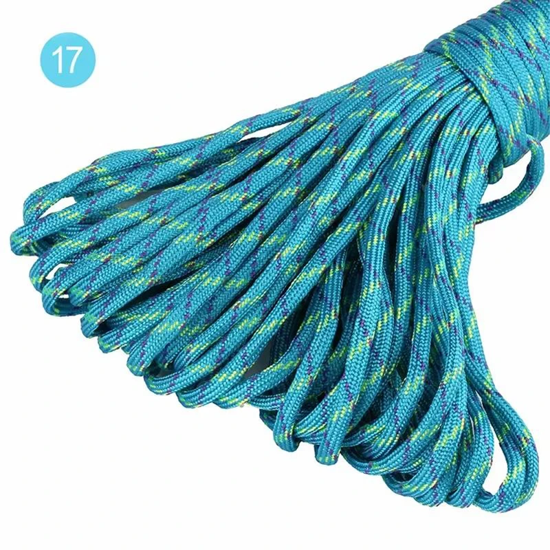 5/10/20/50M 5mm Outdoor Tent Rope 7 Core Strand Cord Camping Paracord Cords for Bag Sewing Climbing Ropes DIY Handmade Material