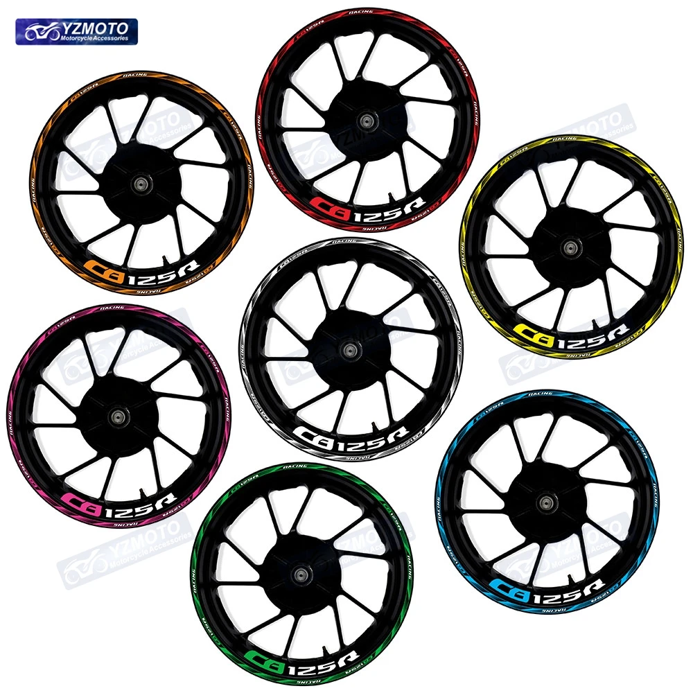 

Для Honda CB 125 R CB125R мотоциклетная гоночная передняя и задняя ступица колеса 17-дюймовая наклейка Водонепроницаемая светоотражающая наклейка на обод