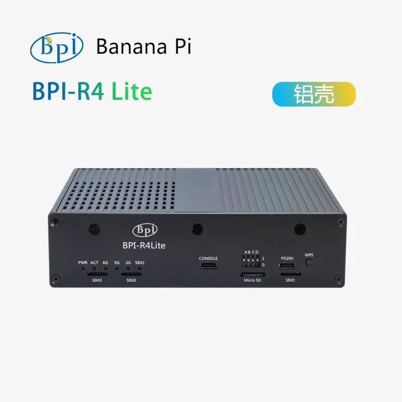 Banana Pi BPI-R4 Lite Metal Enclosure, Compatible with Banana Pi BPI-R4 Lite Development Board