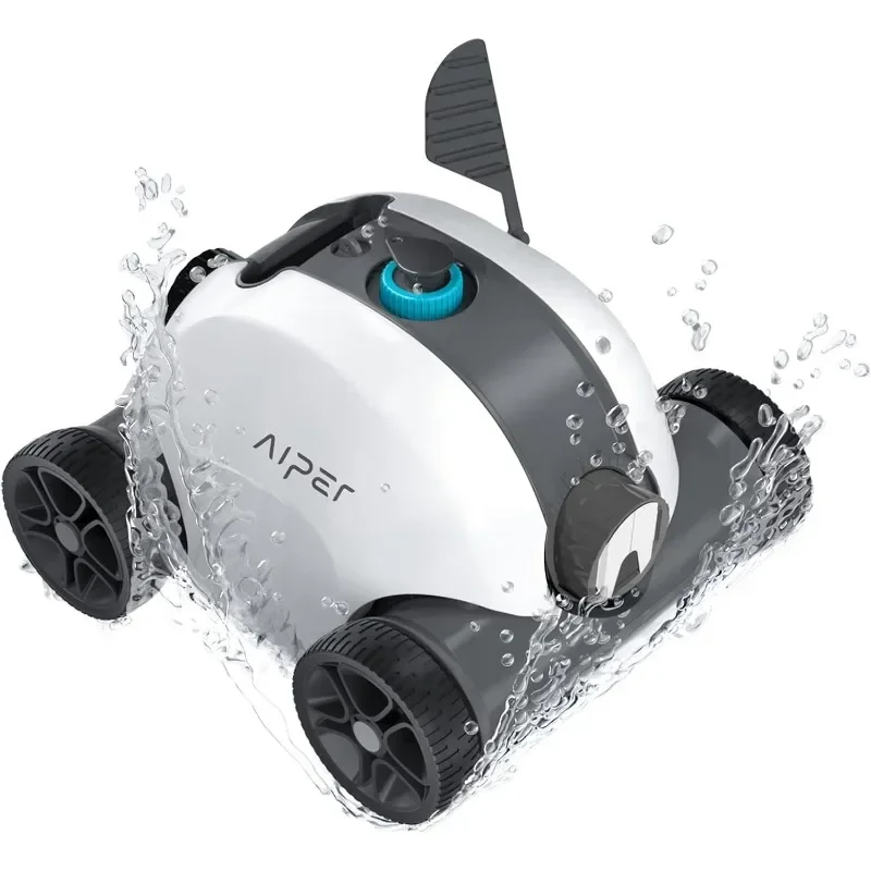 Pulitore per piscina Robot Cordless AIPER, Robot aspirapolvere per piscina Cordless con motori a doppia trasmissione, tecnologia Self-Parking