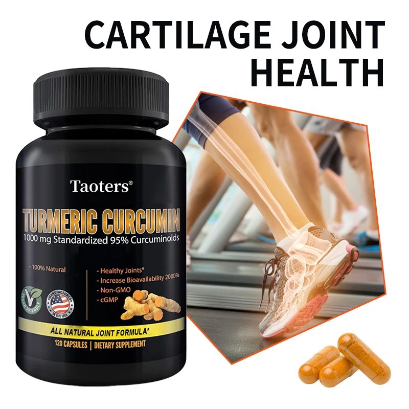 

Natural Curcumin with 95% Curcuminoids Black Pepper Extract High Absorption Supplement for Joint, Cartilage, Bone Health