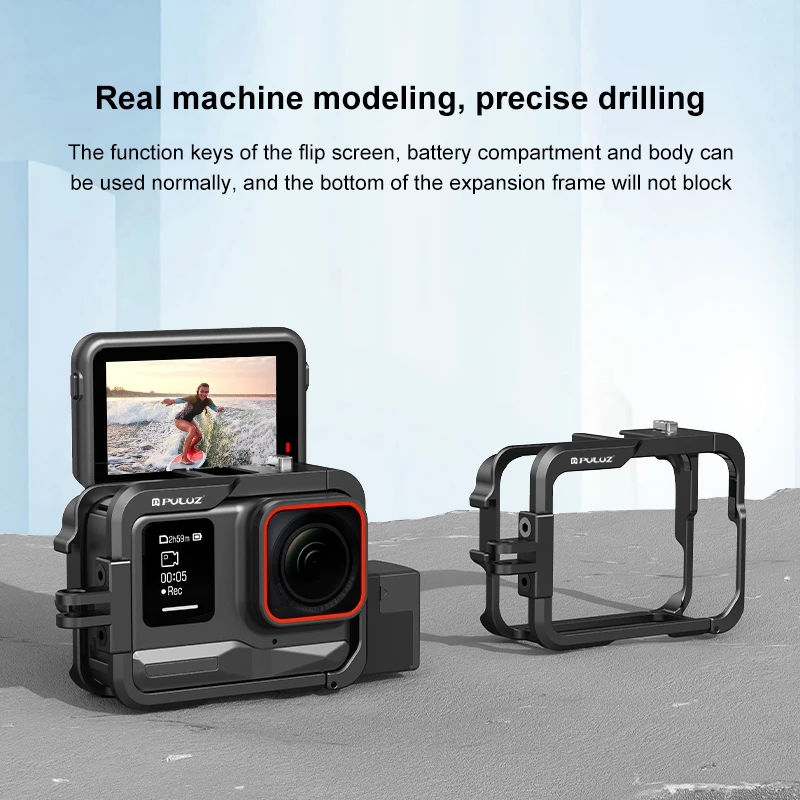 

Защитная клетка PULUZ, рамка-адаптер для холодного башмака для аксессуаров для экшн-камеры Insta360 Ace Pro