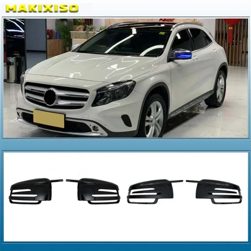

Накладки на зеркала заднего вида для Mercedes-Benz W204 E W212 W176 W246 CLS C218 GLA X156, ABS, карбон, глянцевый черный цвет